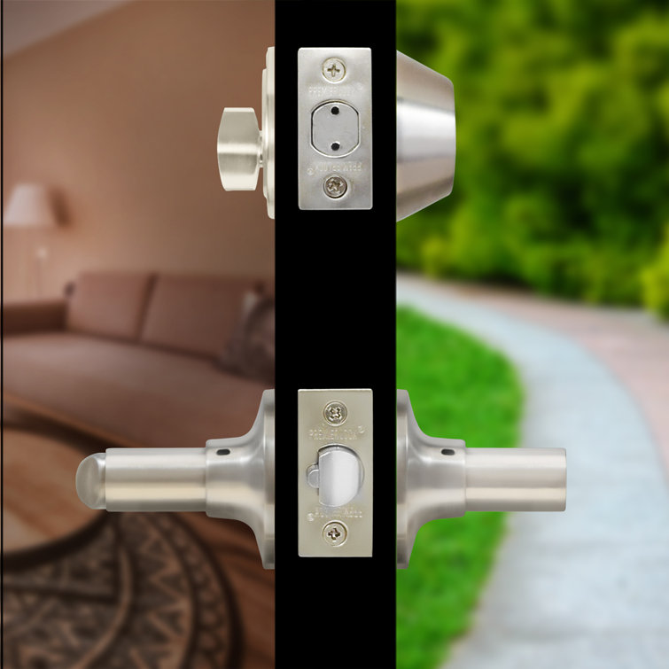 Premier Lock Complete Entry Lever Set with Single Cylinder Deadbolt